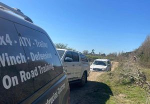 London Ambulance Service HART team completing Lantra 4x4 driver training in Suffolk countryside