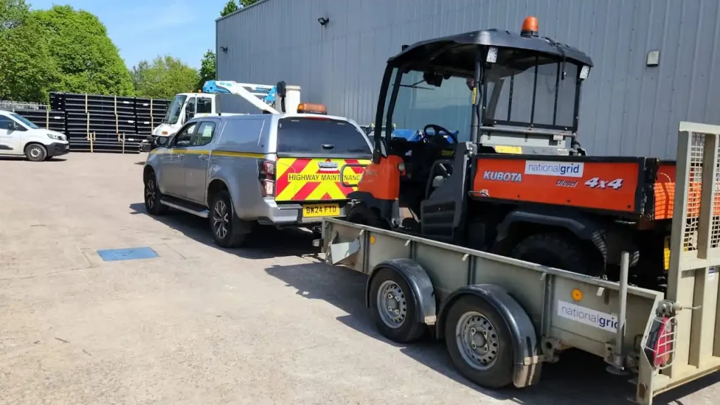 Trailer hauling equipment for national grid