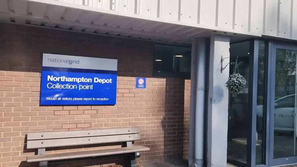 National Grid Northampton Depot sign