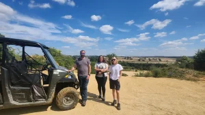 Omnia Digital Farming team standing beside a UTV during Lantra Operator training with Beyond Driving near Peterborough