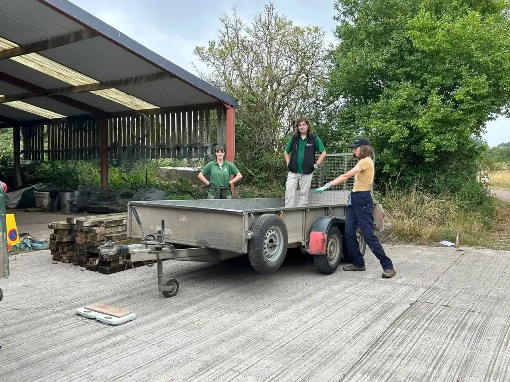 Trainees practising trailer loading and positioning during Beyond Driving’s Lantra Trailer Handling course in the West Midlands