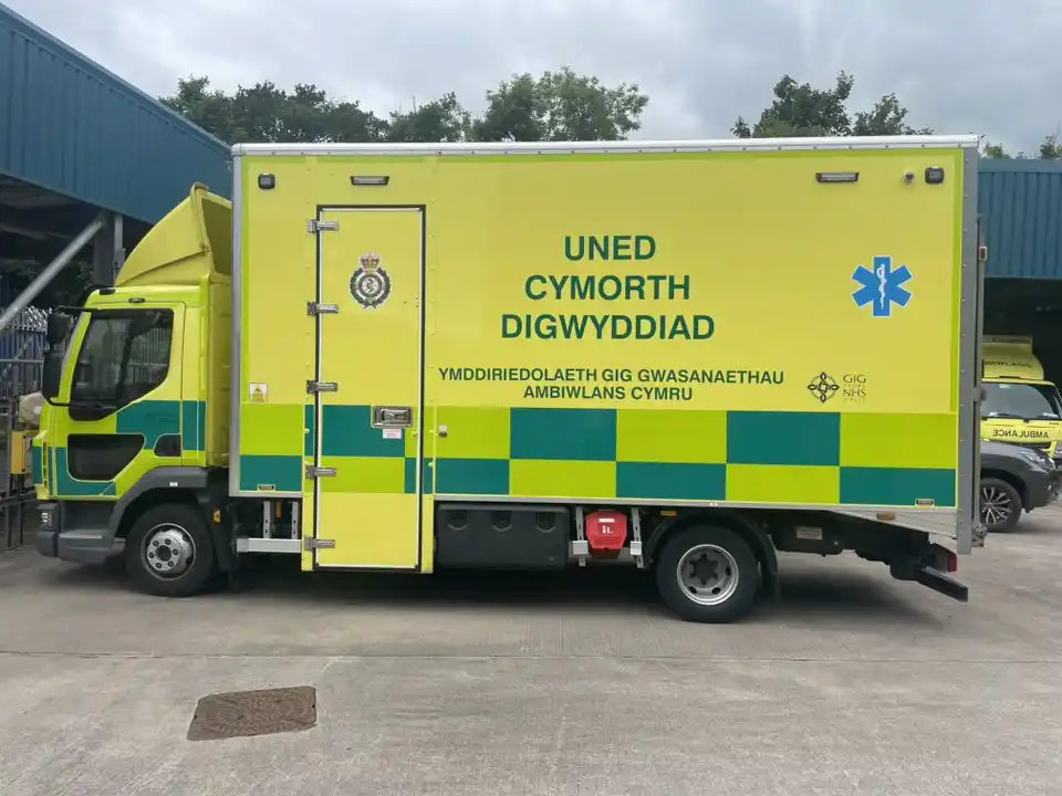 Welsh HART team conducting winch rigging exercise in woodland environment