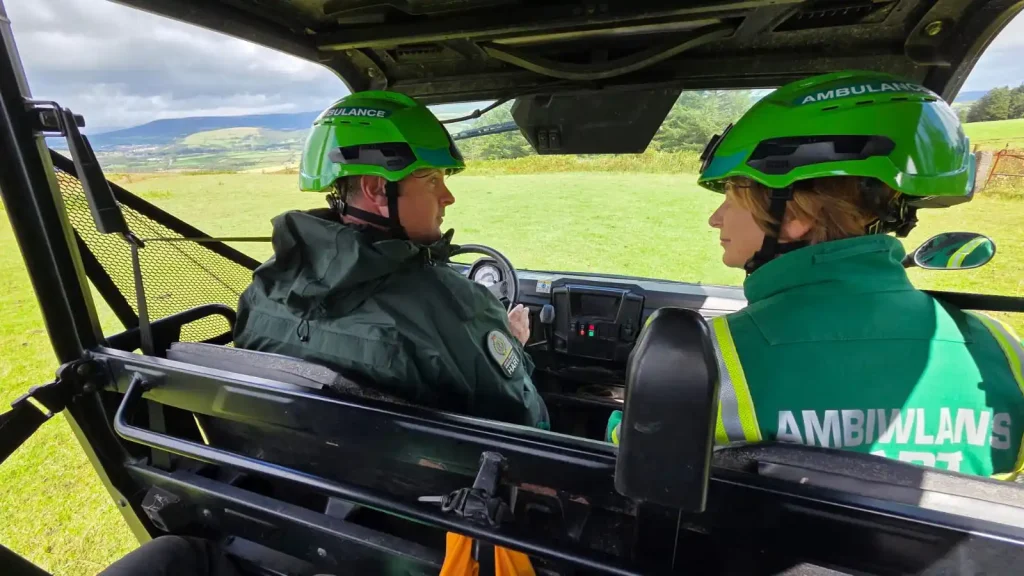 UTV off-road training Wales – Welsh Ambulance HART team in Polaris vehicle