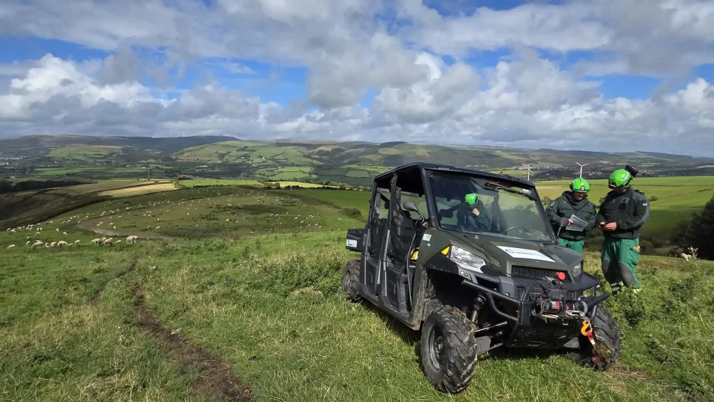 UTV off-road training Wales – Welsh Ambulance HART team in Polaris vehicle