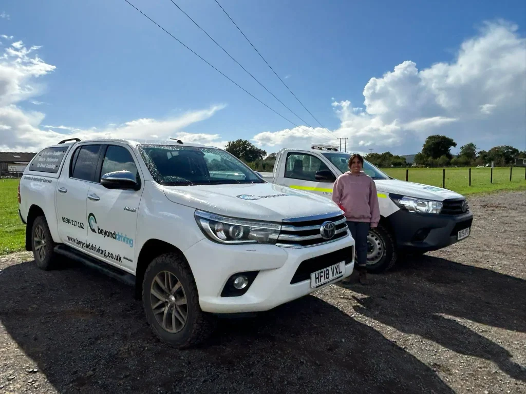 Beyond Driving 4x4 training vehicle with participant in Maidstone