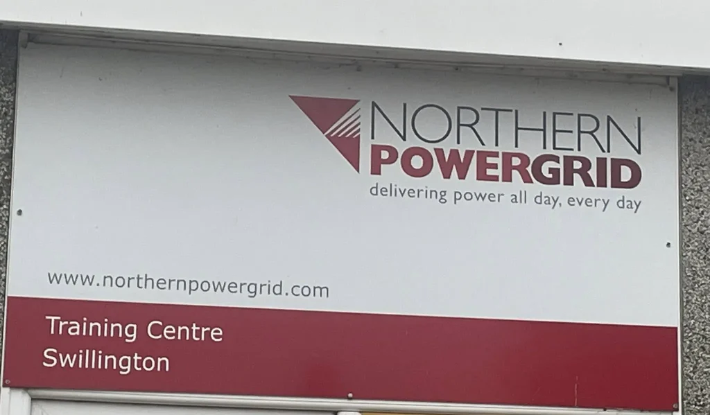 Northern Powergrid Training Centre sign at Swillington, Leeds.