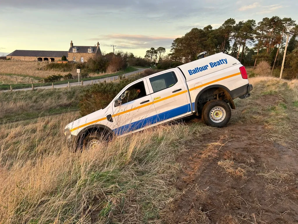 Lantra 4x4 operator course practical off-road driving exercise near Elgin