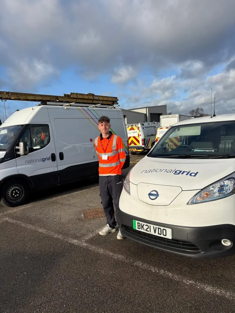 National Grid vehicle taking part in Beyond Driving’s on-road driving assessments for operational staff.