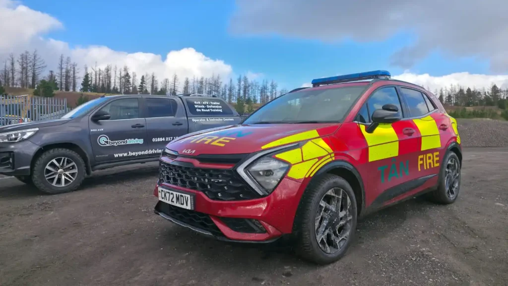 Beyond Driving and fire service vehicles during off-road training