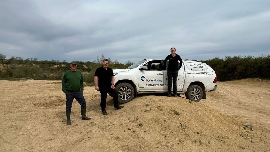 Beyond Driving instructors and delegates during Lantra 4x4 course for APHA