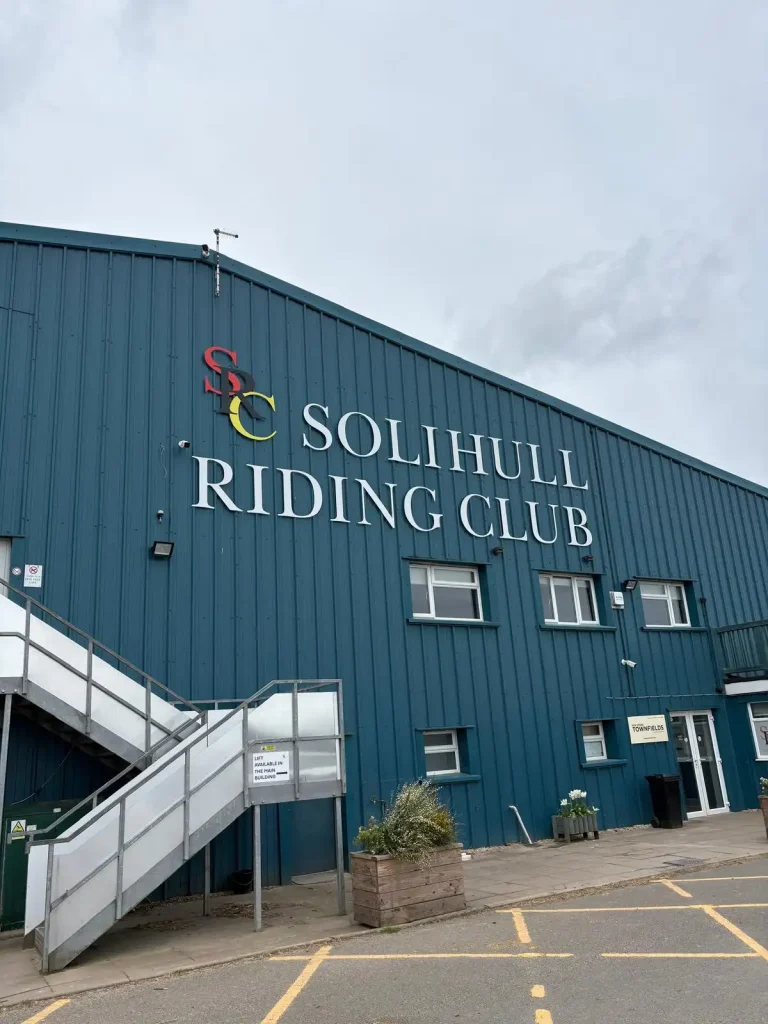     Solihull Riding Club main building in the West Midlands training location