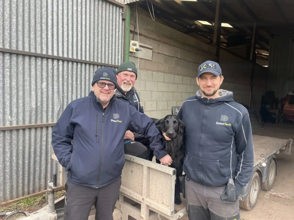 DeterTech team with trailer during Beyond Driving trailer handling course