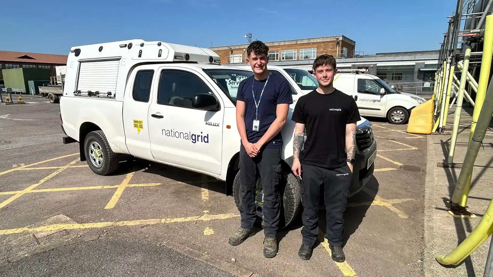 National Grid staff after completing trailer handling training with Beyond Driving