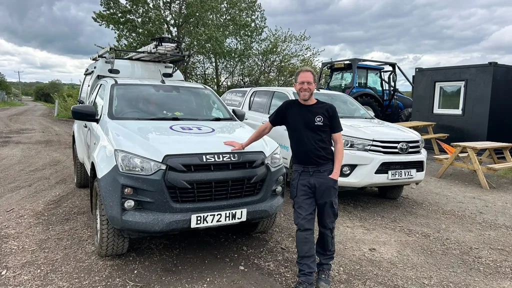 Lantra 4x4 training on rocky off-road terrain in West Yorkshire