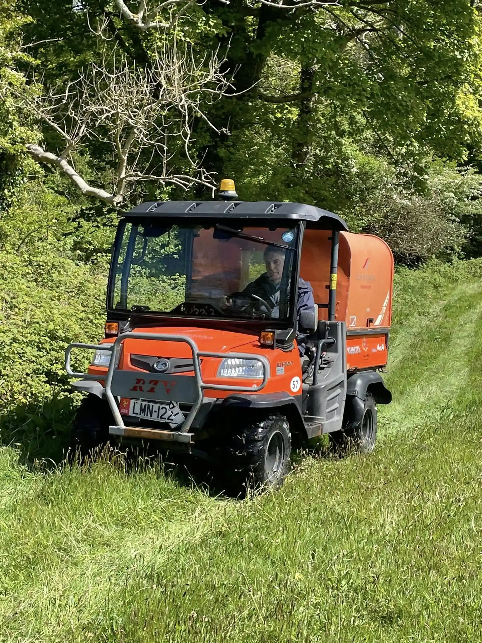 Kubota UTV being driven off road during Beyond Driving training in the Isle of Man