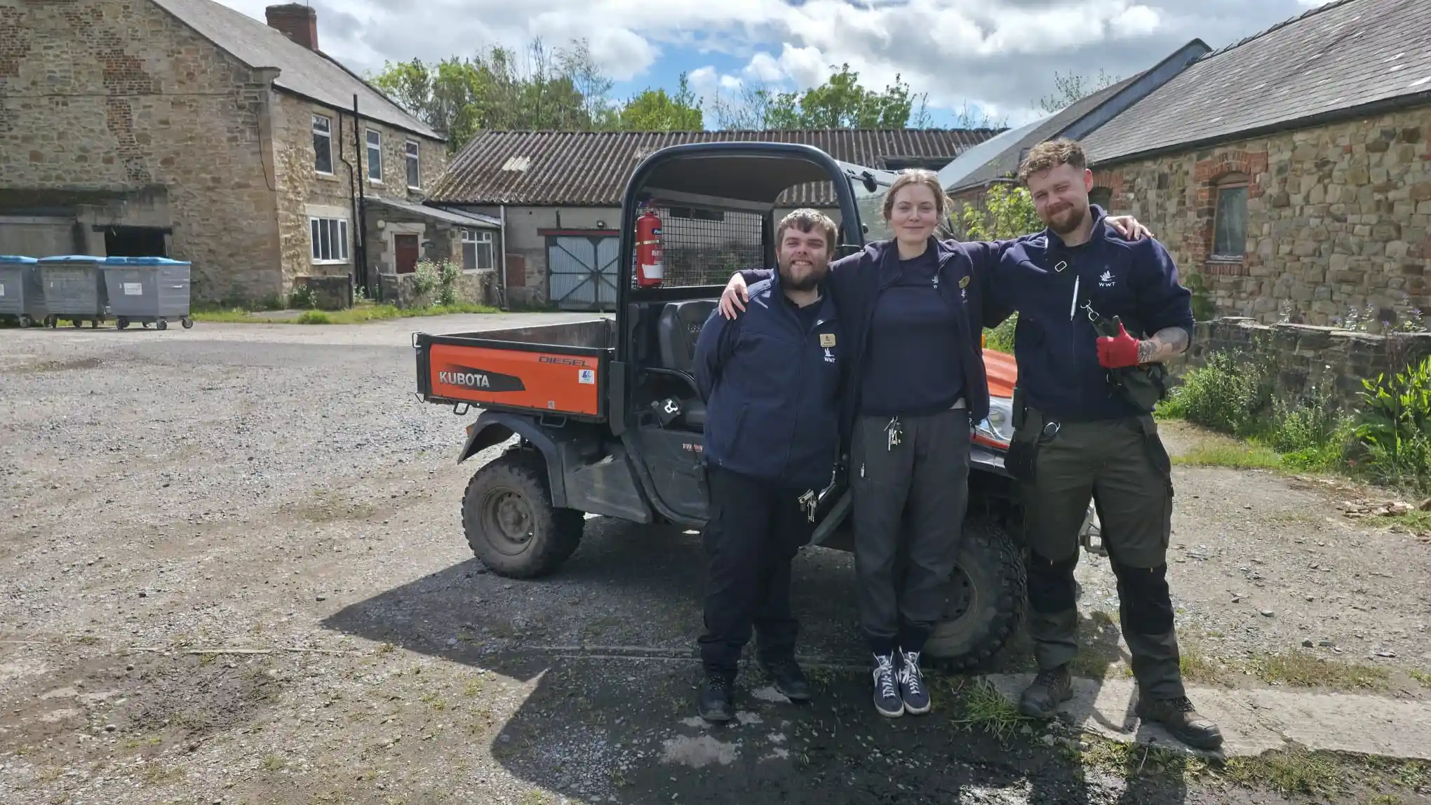 WWT staff beside a Kubota UTV after completing Lantra UTV operator training with Beyond Driving in Washington