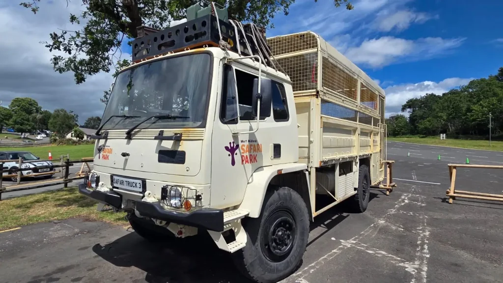     Specialist West Midlands Safari Park tour truck used during BORDA accredited driver training