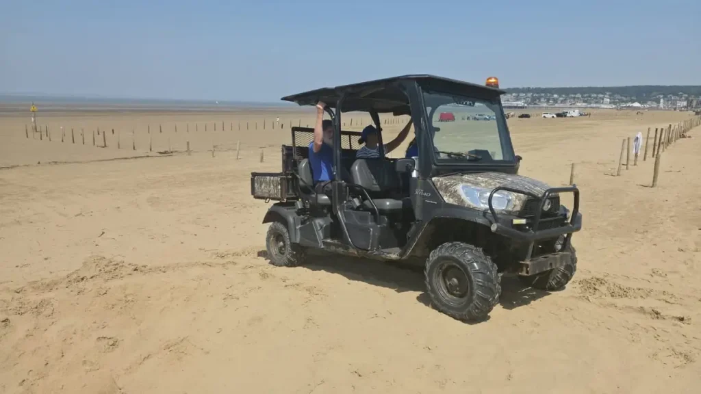 North Somerset Council beach team during Lantra UTV training with Beyond Driving