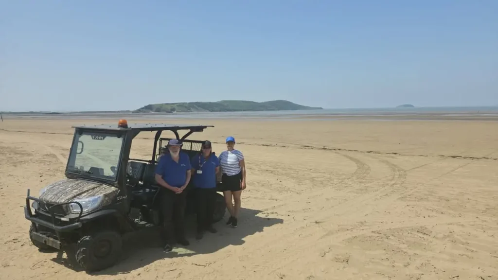 Lantra UTV training on the beach at Weston-super-Mare for North Somerset Council