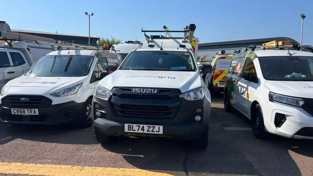 Beyond Driving conducting fleet driving assessments at a National Grid depot