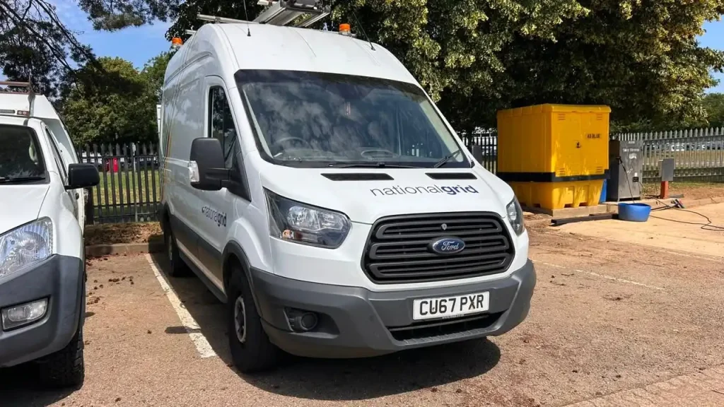 National Grid fleet vehicles during Beyond Driving assessment day