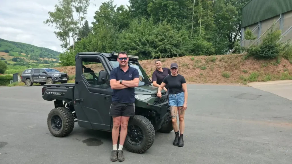 UTV training participants near Abergavenny in Monmouthshire