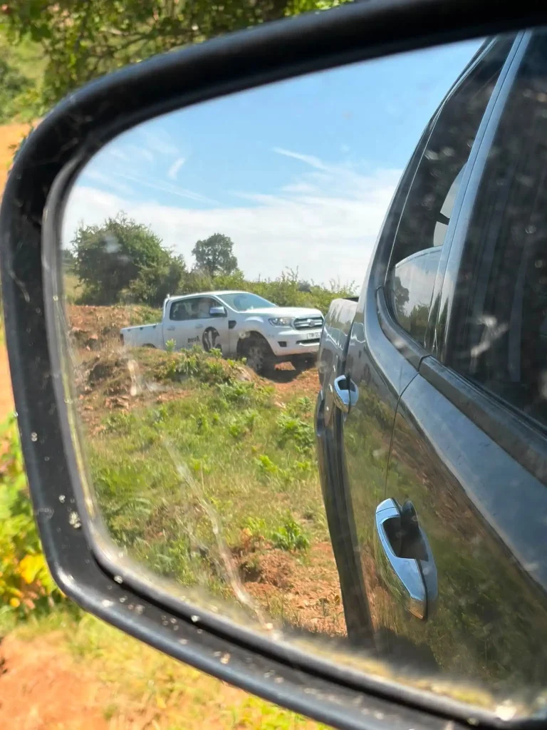 Ford Ranger during Lantra off-road driver training