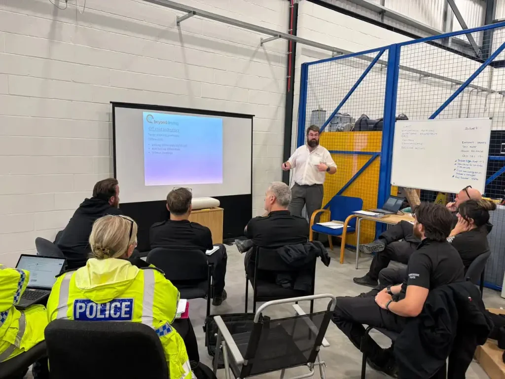 Classroom theory session during Lantra UTV operator training for Humberside Police
