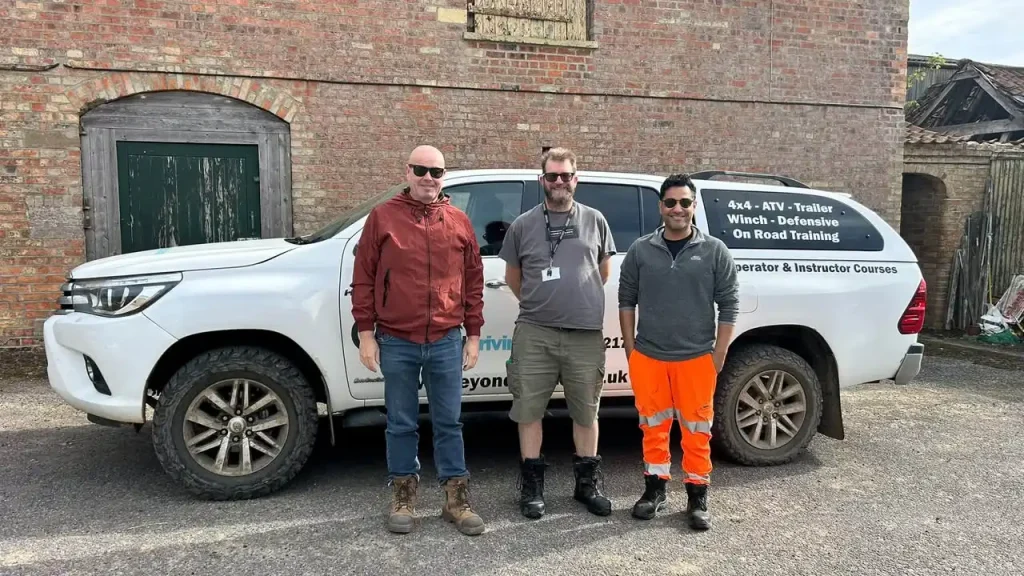Laing O’Rourke delegates completing Lantra 4x4 operator training with Beyond Driving near Market Rasen