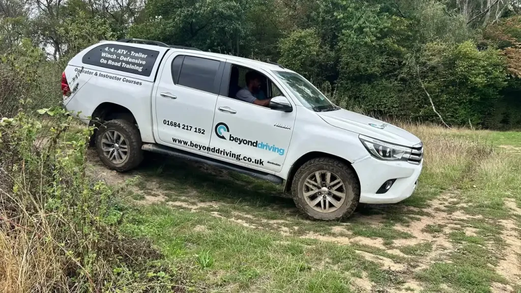 Beyond Driving 4x4 negotiating uneven terrain during Lantra operator training