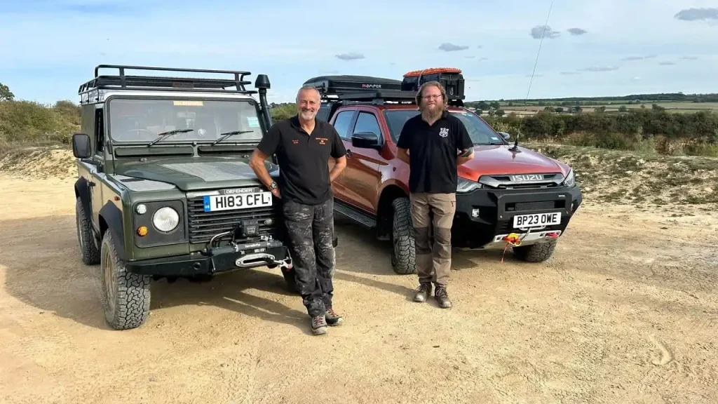 Bespoke 4x4 expedition training with Land Rover Defender and expedition-prepared Isuzu D-Max