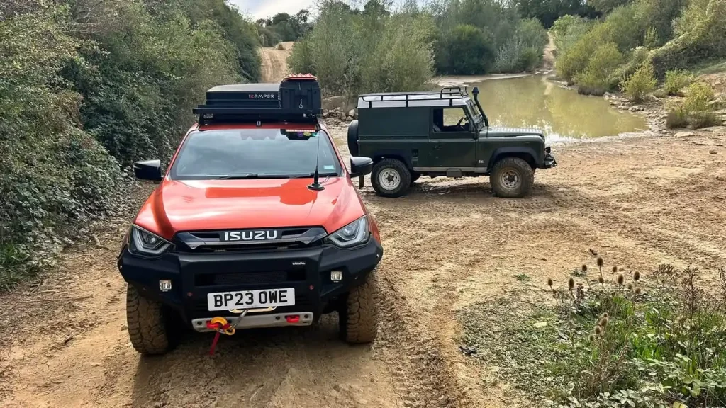 Bespoke 4x4 expedition training with Land Rover Defender and expedition-prepared Isuzu D-Max